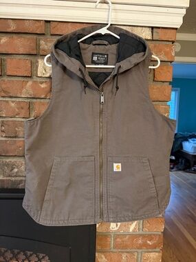Carhartt Relaxed Fit Hooded Vest in Brown